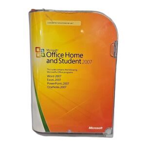 Microsoft MS Office 2007 Home & Student GENUINE Disc & Product Key w/ Case